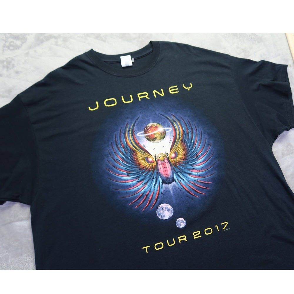 Journey Tour 2017 Black Rock Tour T Shirt Men's Size 2XL‎